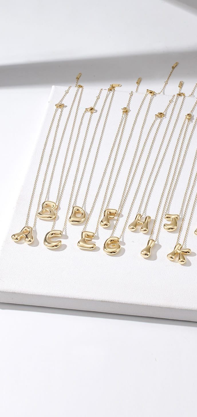 Cloud Initial Necklace