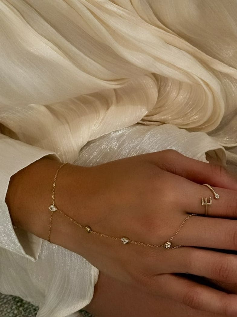 Multi Stone Hand Chain