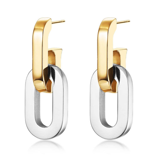 Dual Link Drop Earrings