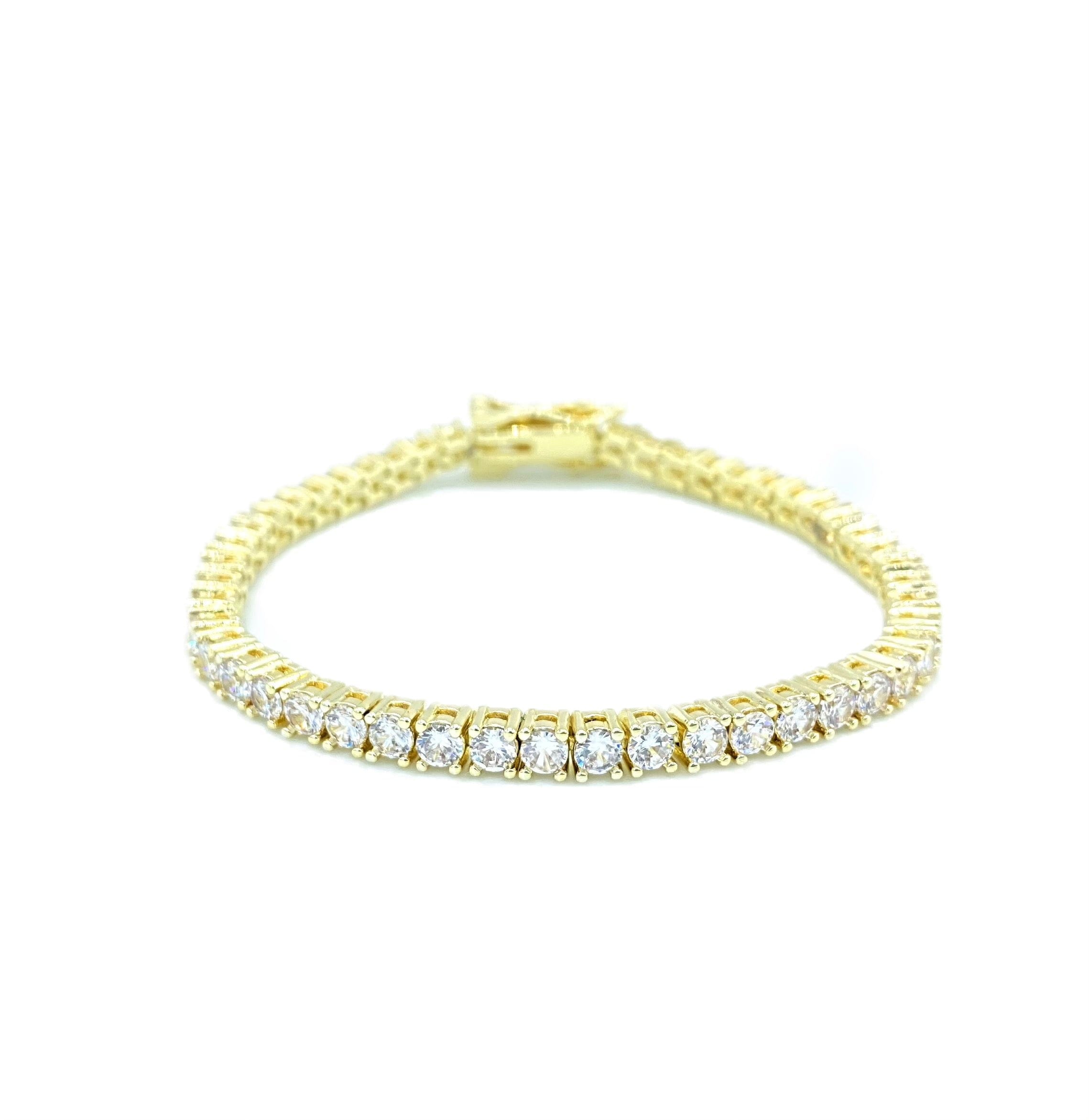 Shop Diamond Cut Curb Chain Bracelet - Pure 24K Gold | 7879